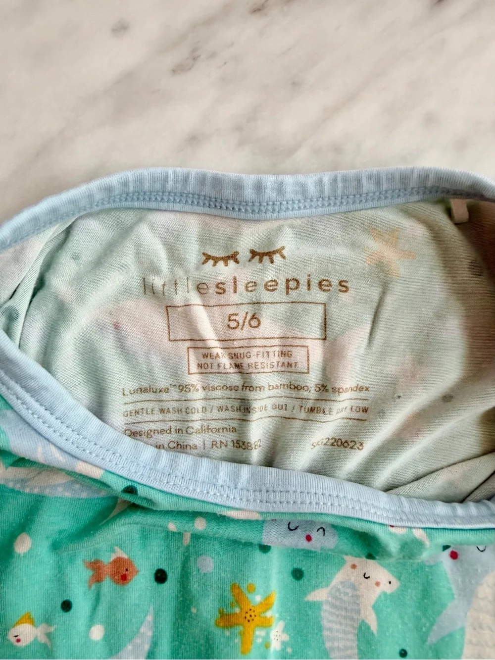 Little Sleepies Shark Soirée Short Sleeve Pajama Set - 5/6